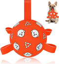 Interactive Dog Ball Toy with Tug Handles – Soft Plush Fetch Ball for Dogs, Durable Training & Play Toy for Small, Medium and Large Dogs
