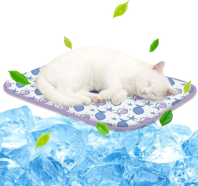 Cooling Pet Mat for Cats and Dogs, Lightweight Summer Sleeping Pad