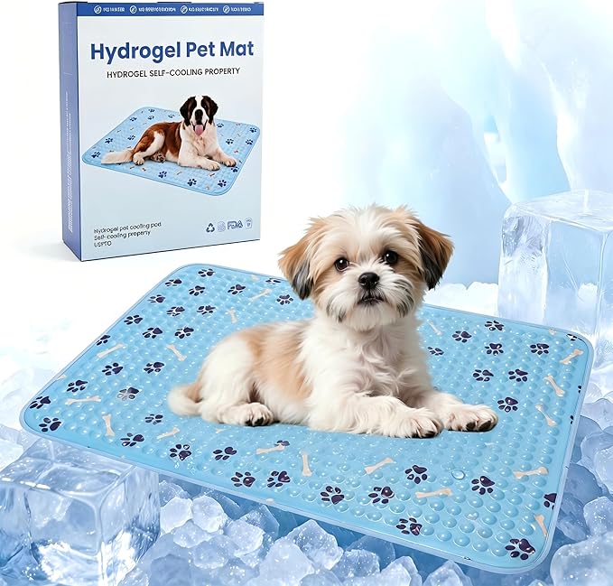 Hydrogel Pet Cooling Mat for Dogs and Cats, Reusable Summer Cooling Pad