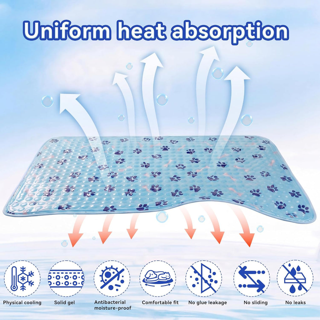 Hydrogel Pet Cooling Mat for Dogs and Cats, Reusable Summer Cooling Pad